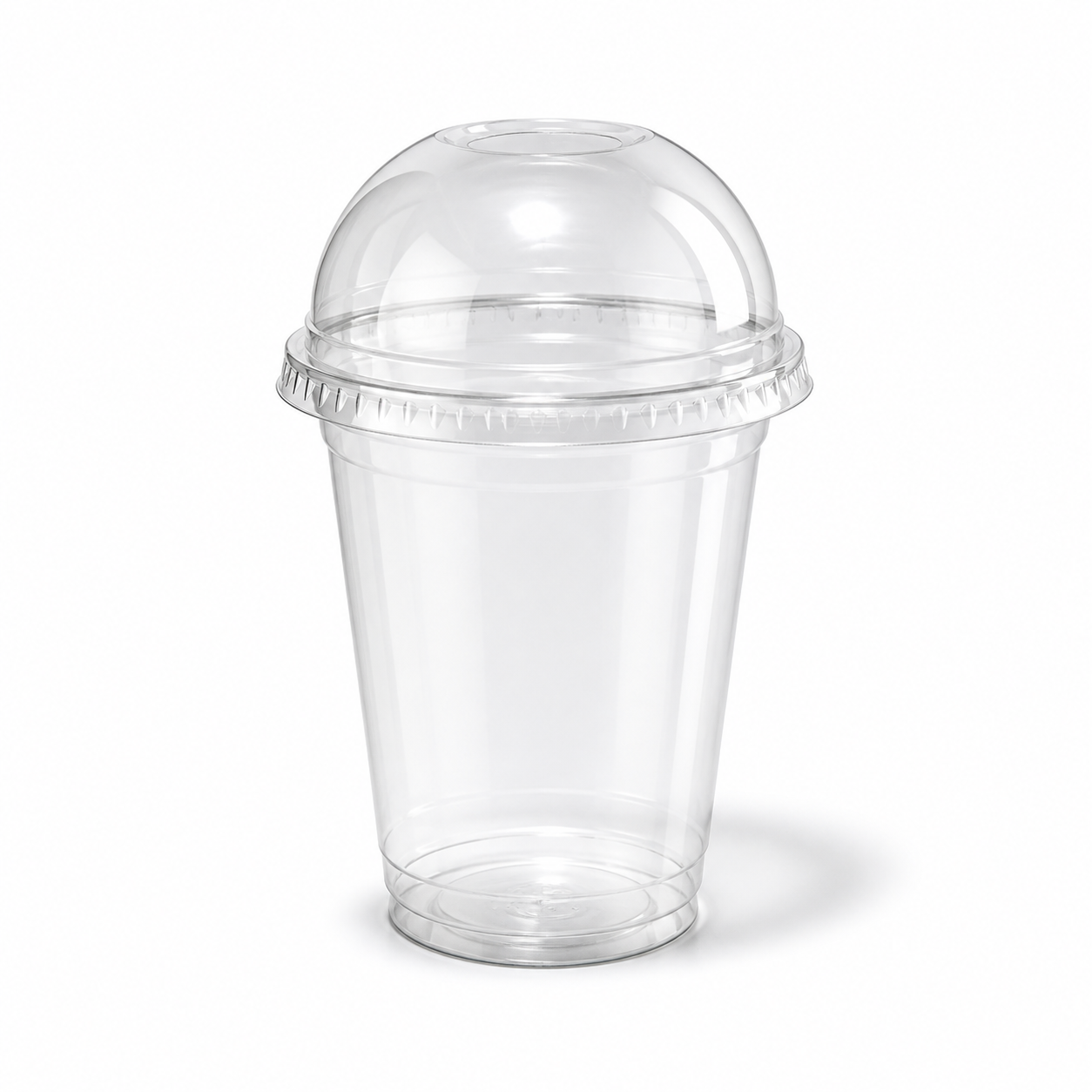 350ml clear disposable cup with dome lid hero image