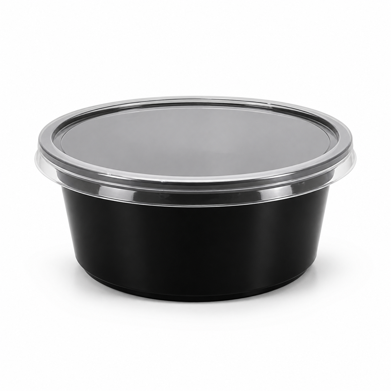 Black sauce cup with lid hero image