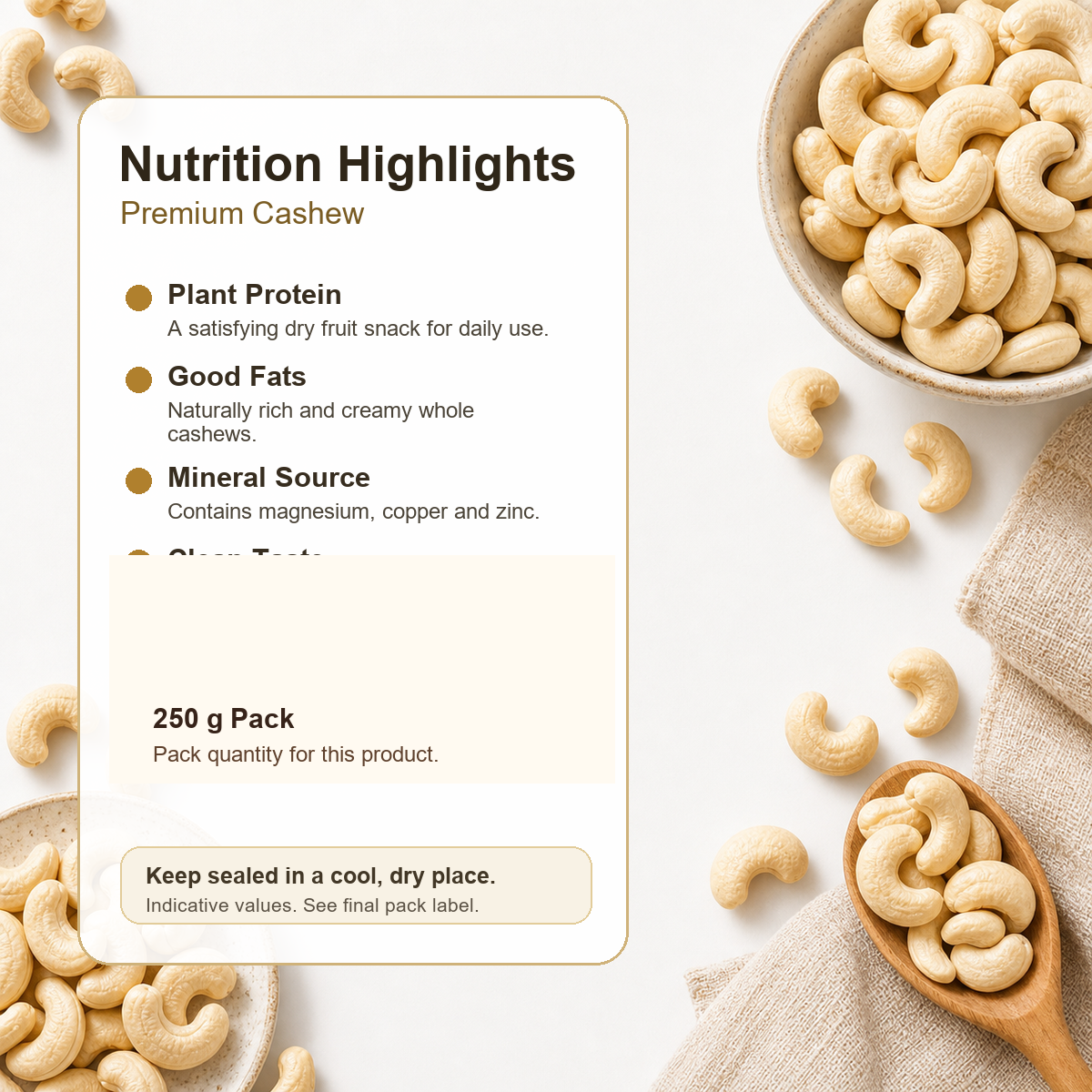 Cashew premium 250 g product image