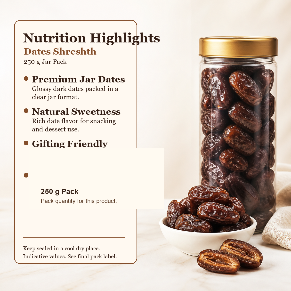 Dates Shreshth Jar premium 250 g product image