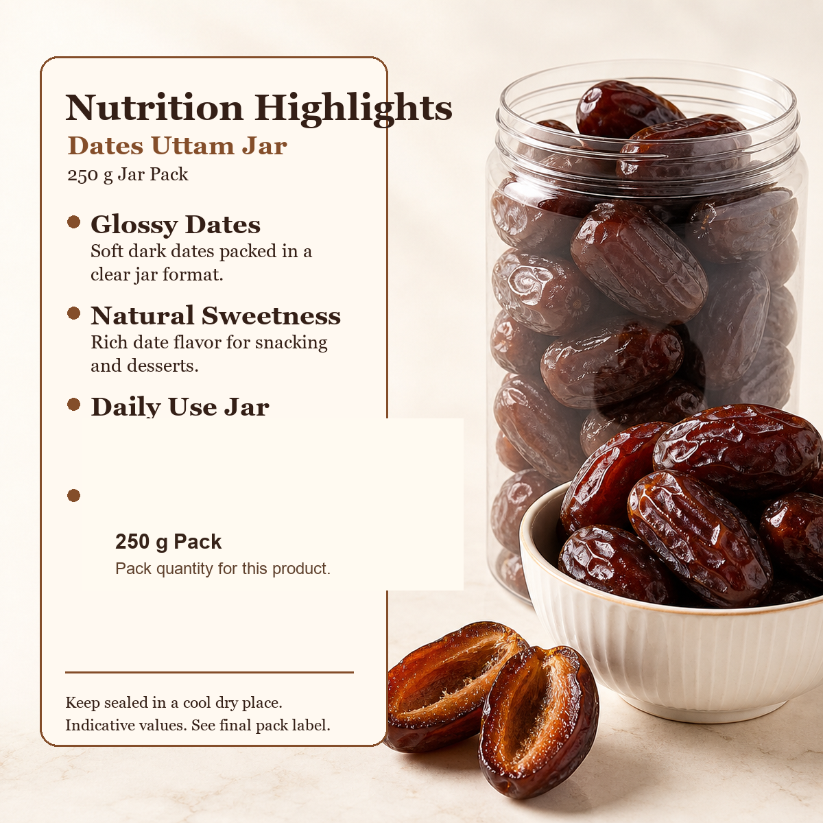 Dates Uttam Jar premium 250 g product image