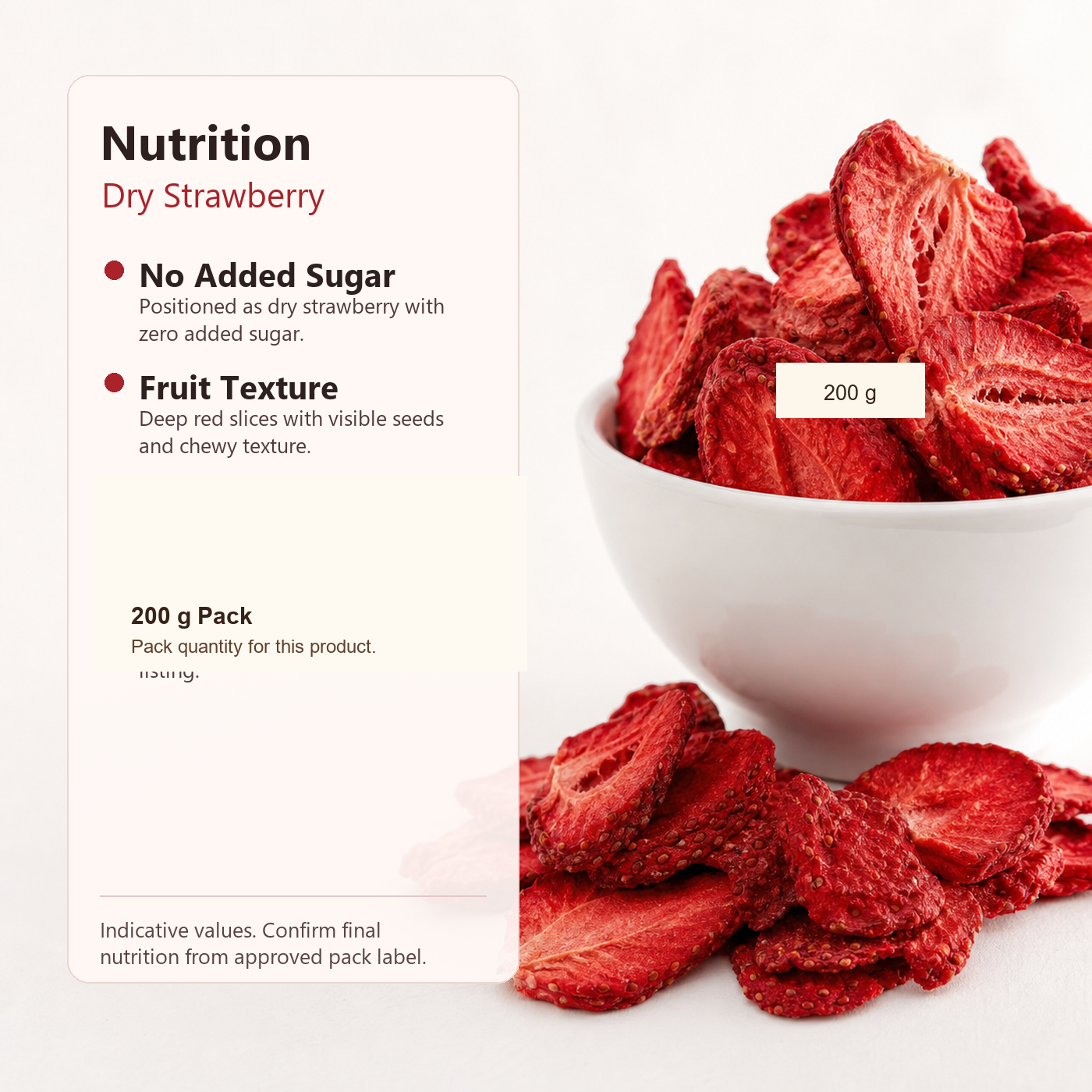Dry Strawberry Zero Added Sugar premium 250 g product image