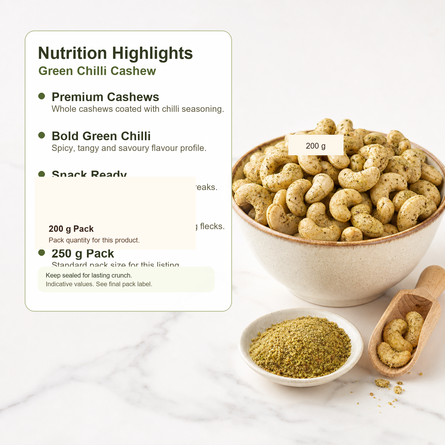 Green Chilli Cashew premium 250 g product image