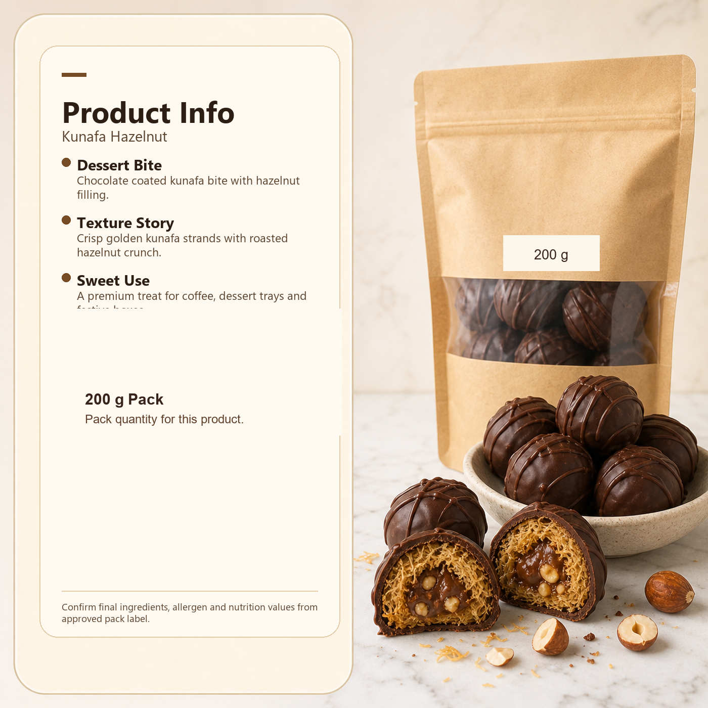 Kunafa Hazelnut premium 250 g product image