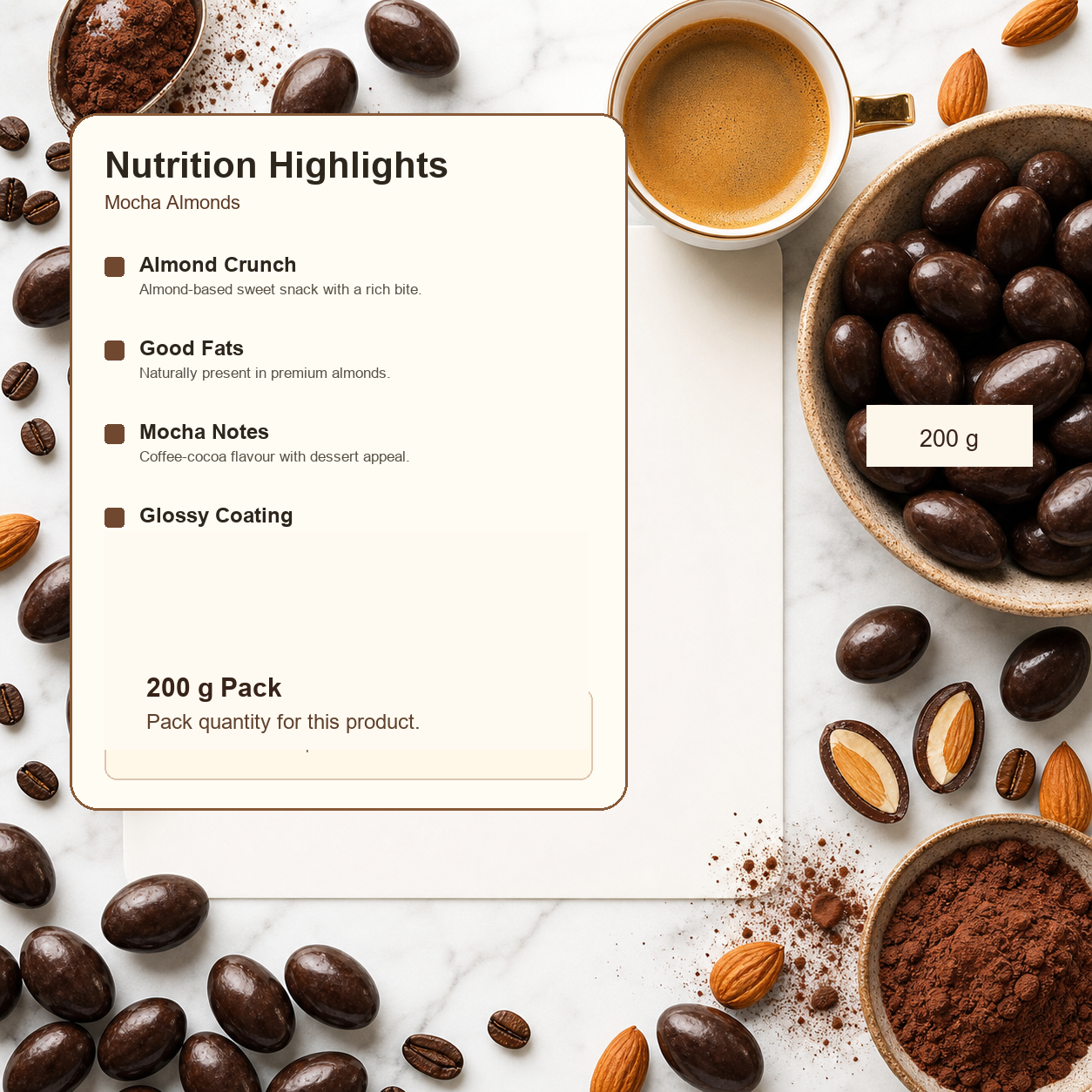 Mocha Almonds premium 250 g product image