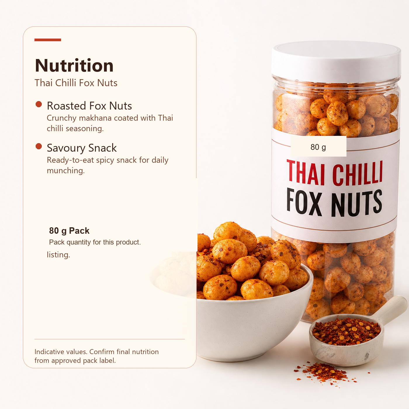 Thai Chilli Fox Nuts premium 250 g product image
