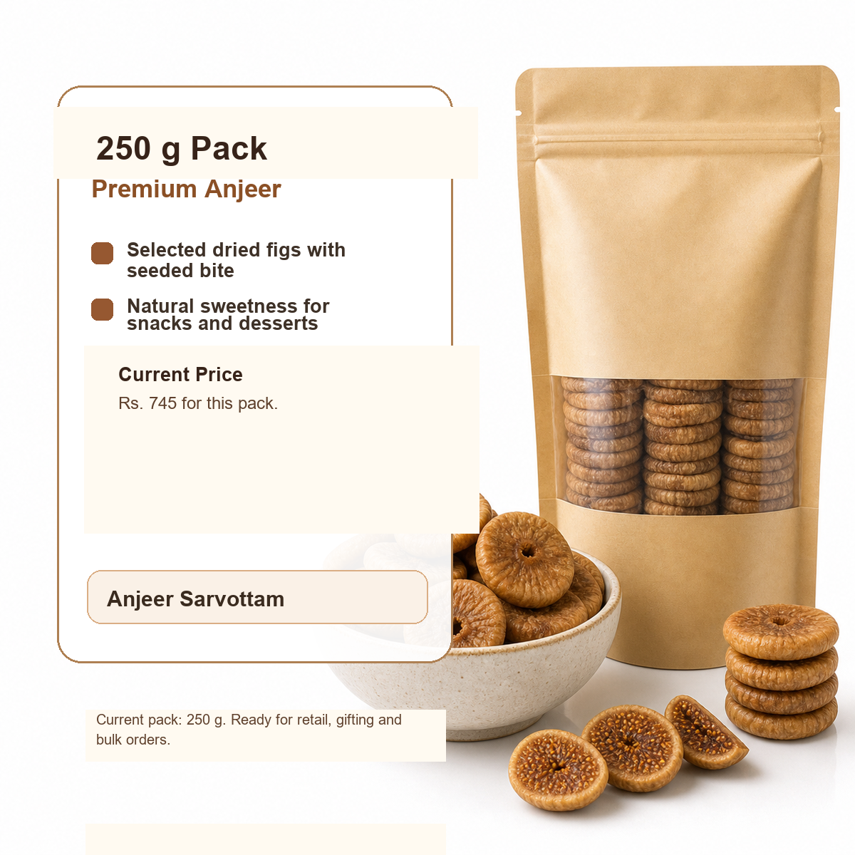 Anjeer Sarvottam premium 250 g product image