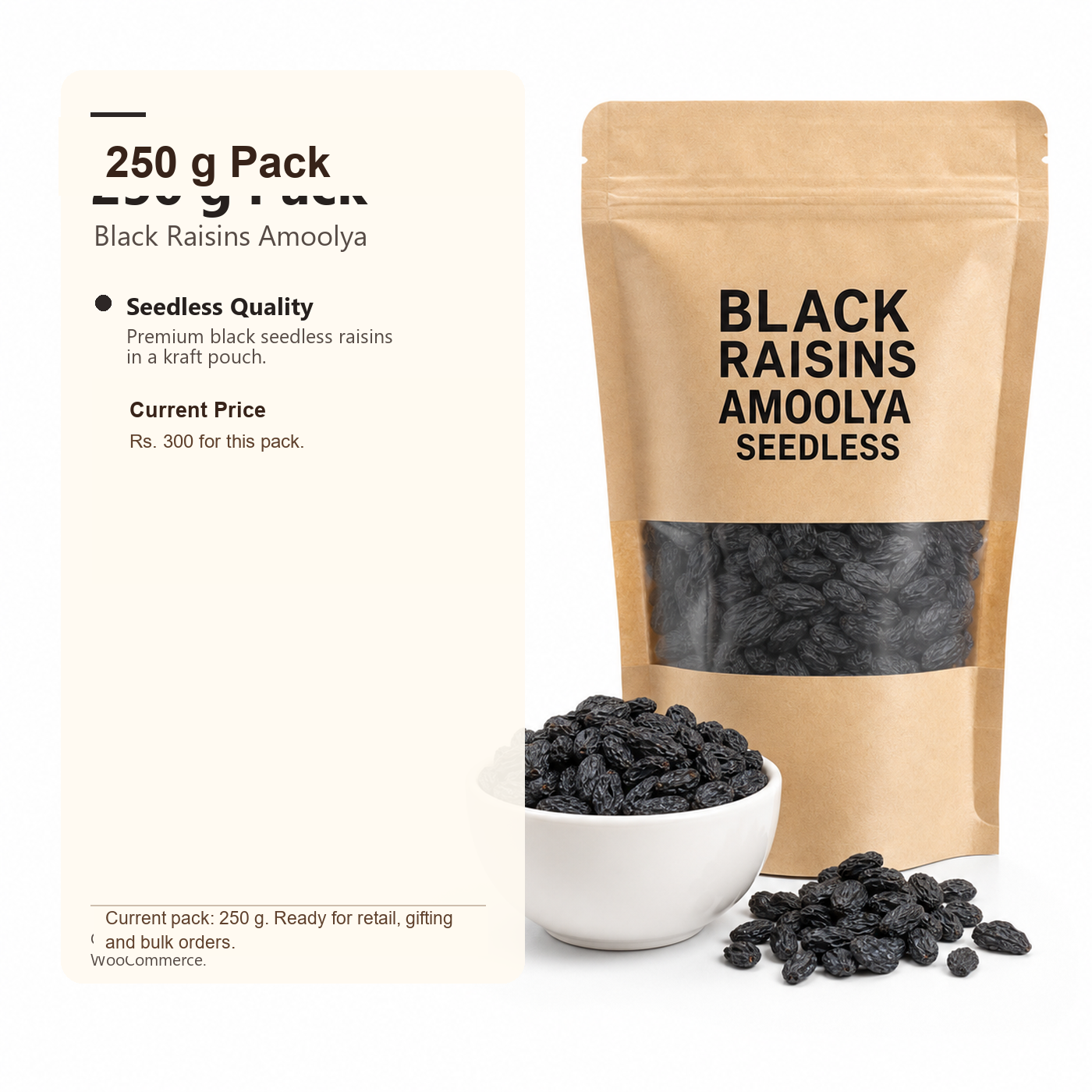 Black Raisins Amoolya Seedless premium 250 g product image