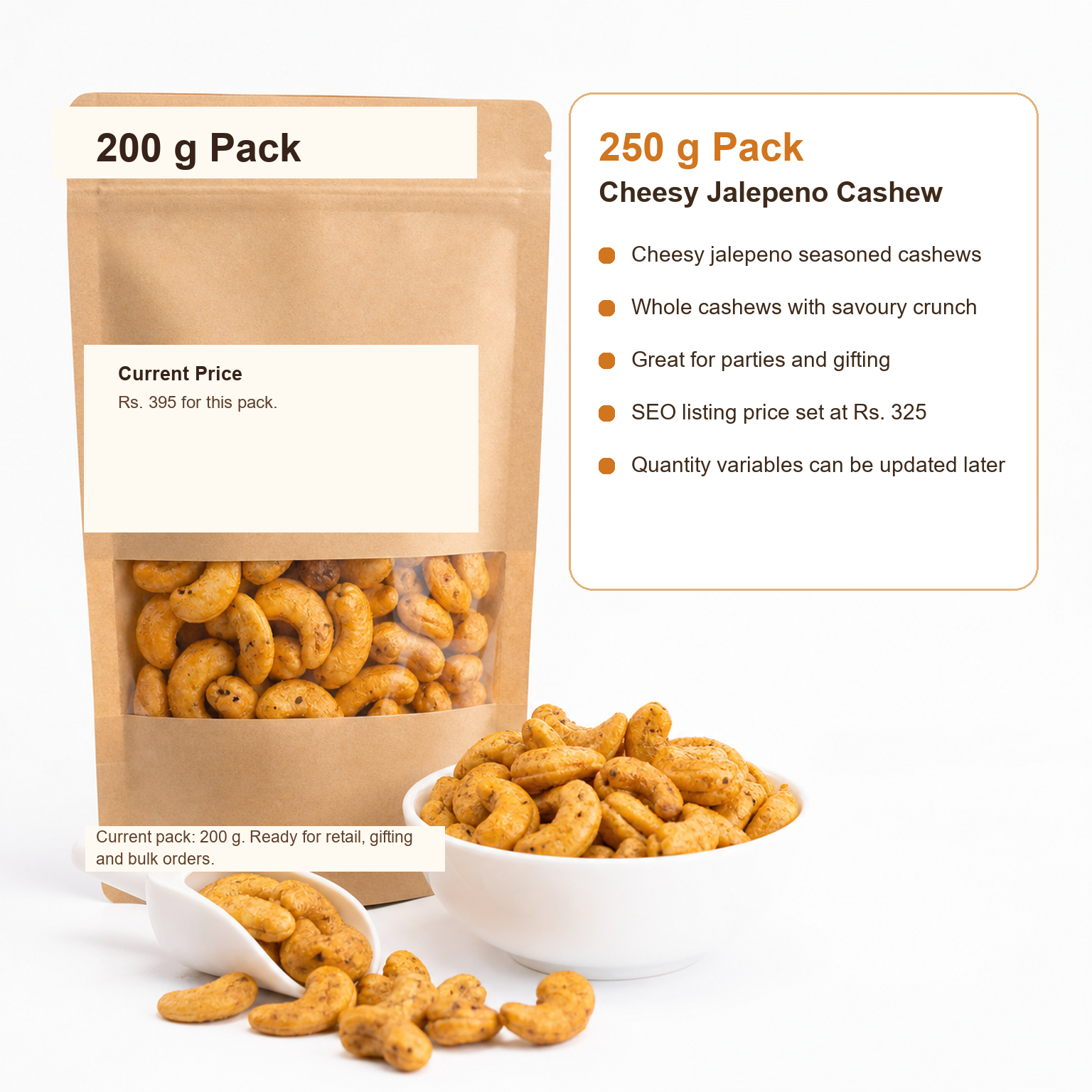 Cheesy Jalepeno Cashew premium 250 g product image