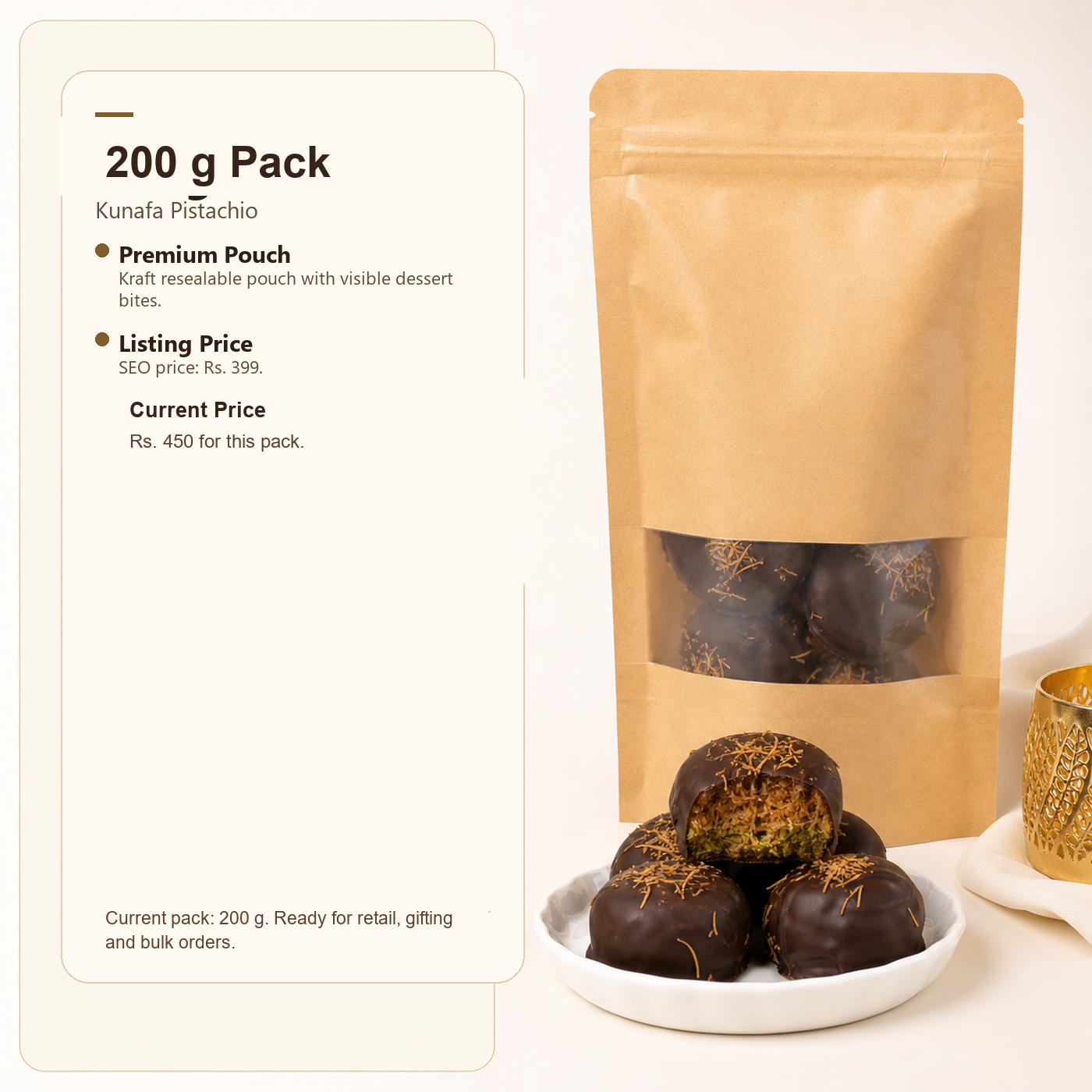 Kunafa Bite Pistachio premium 250 g product image