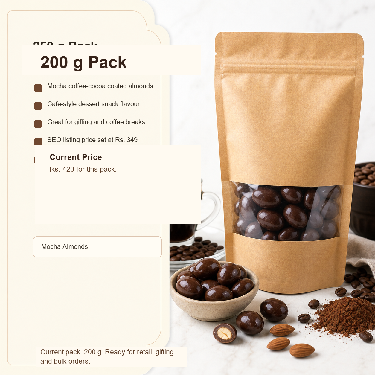 Mocha Almonds premium 250 g product image