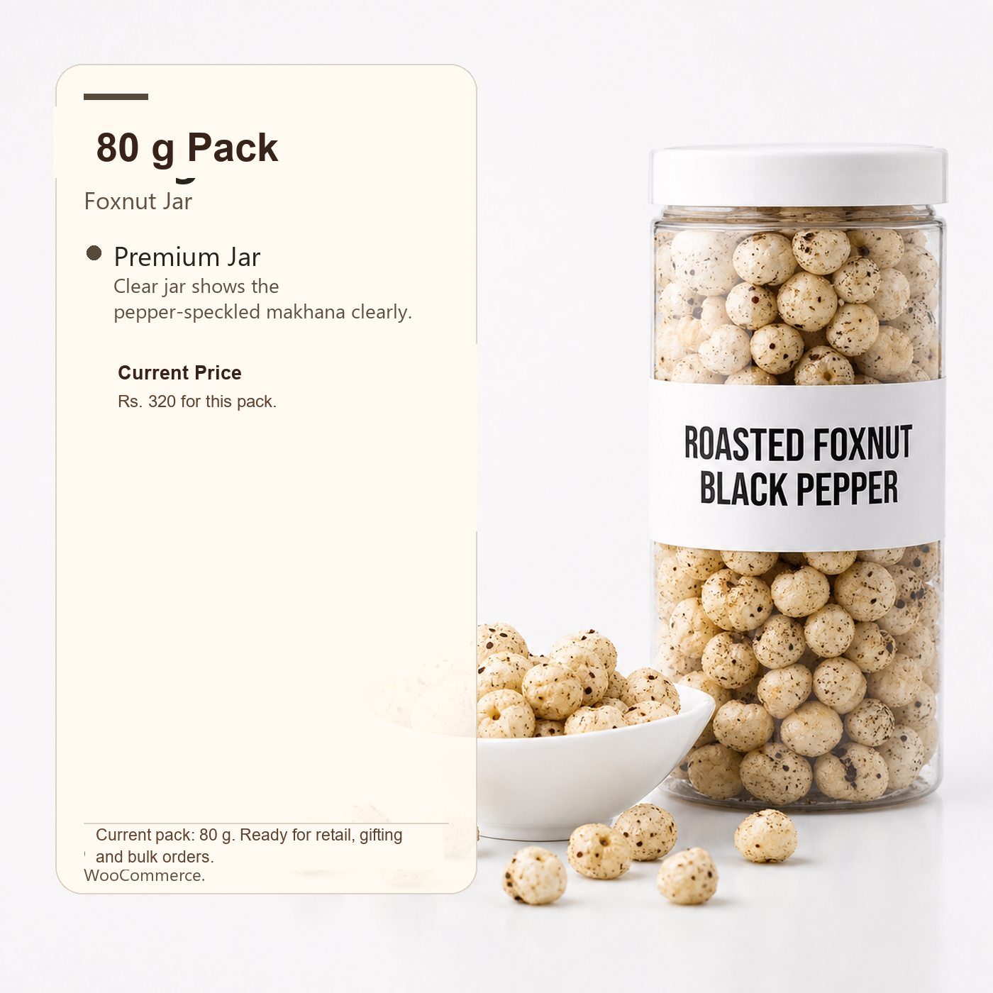 Roasted Foxnut Black Pepper premium 250 g product image