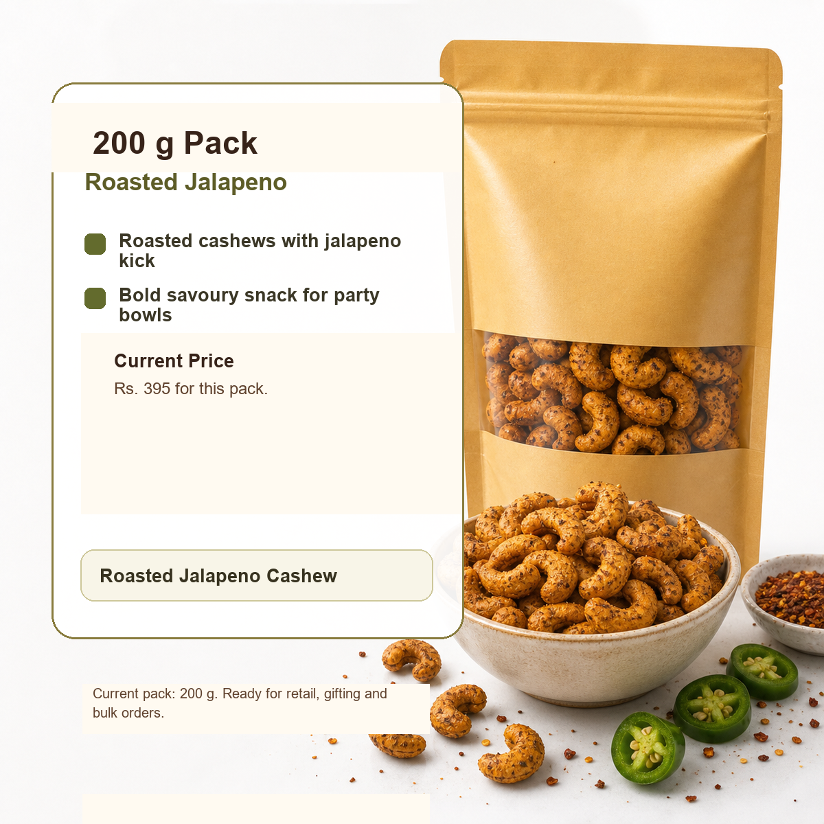Roasted Jalapeno Cashew premium 250 g product image
