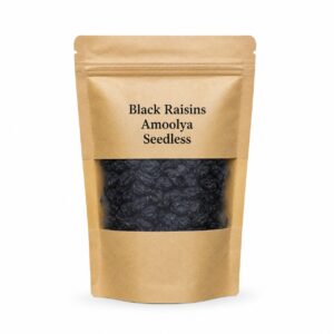 Black Raisins Amoolya Seedless 250 g Pack product pouch