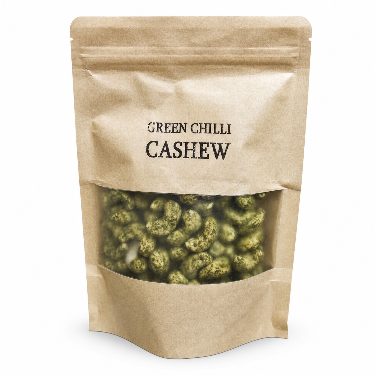 Green Chilli Cashew 200 g Pack product pouch