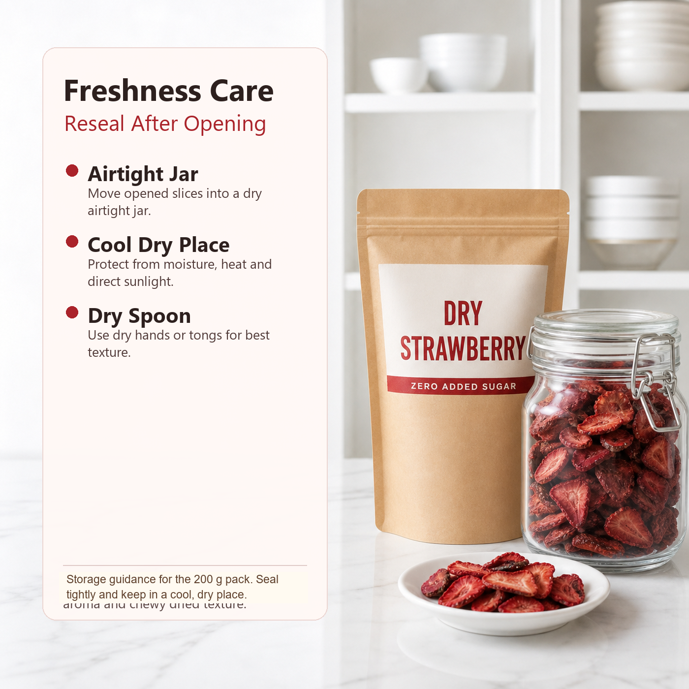 Dry Strawberry Zero Added Sugar ecommerce product image 5