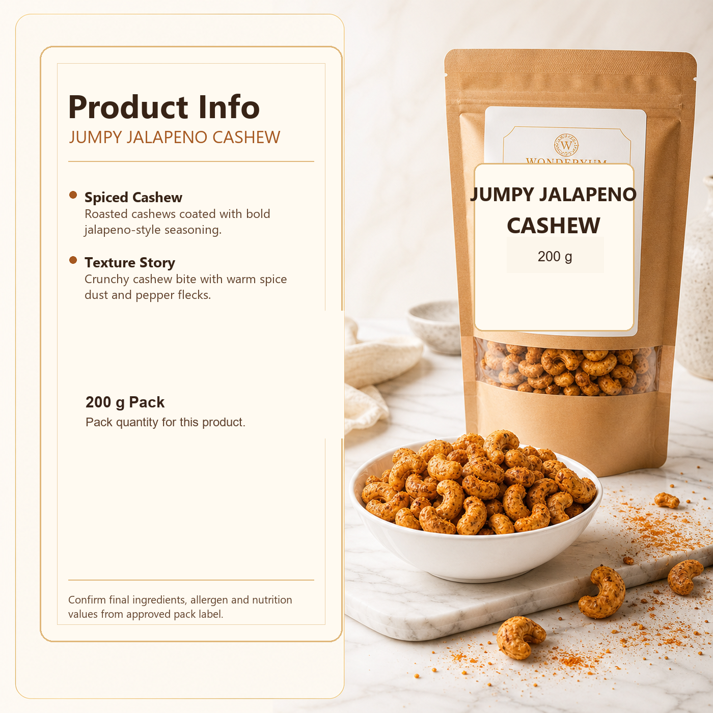 Jumpy Jalapeno Cashew premium 200 g product image