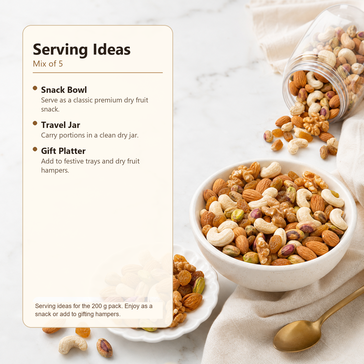 Mixed Dryfruit Mix of 5 ecommerce product image 4