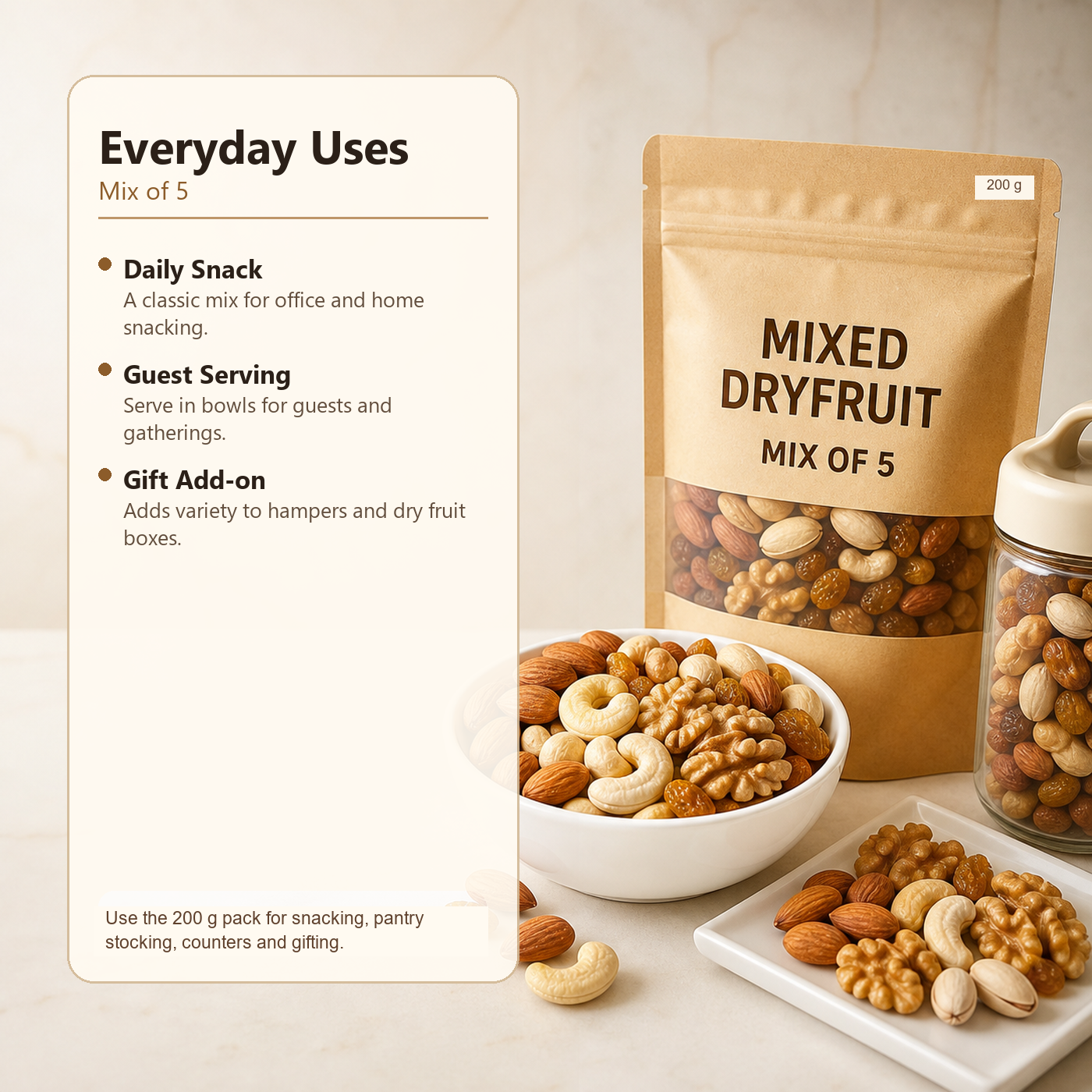Mixed Dryfruit Mix of 5 ecommerce product image 6