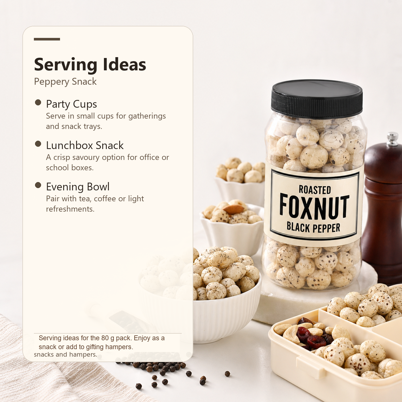 Roasted Foxnut Black Pepper ecommerce product image 4