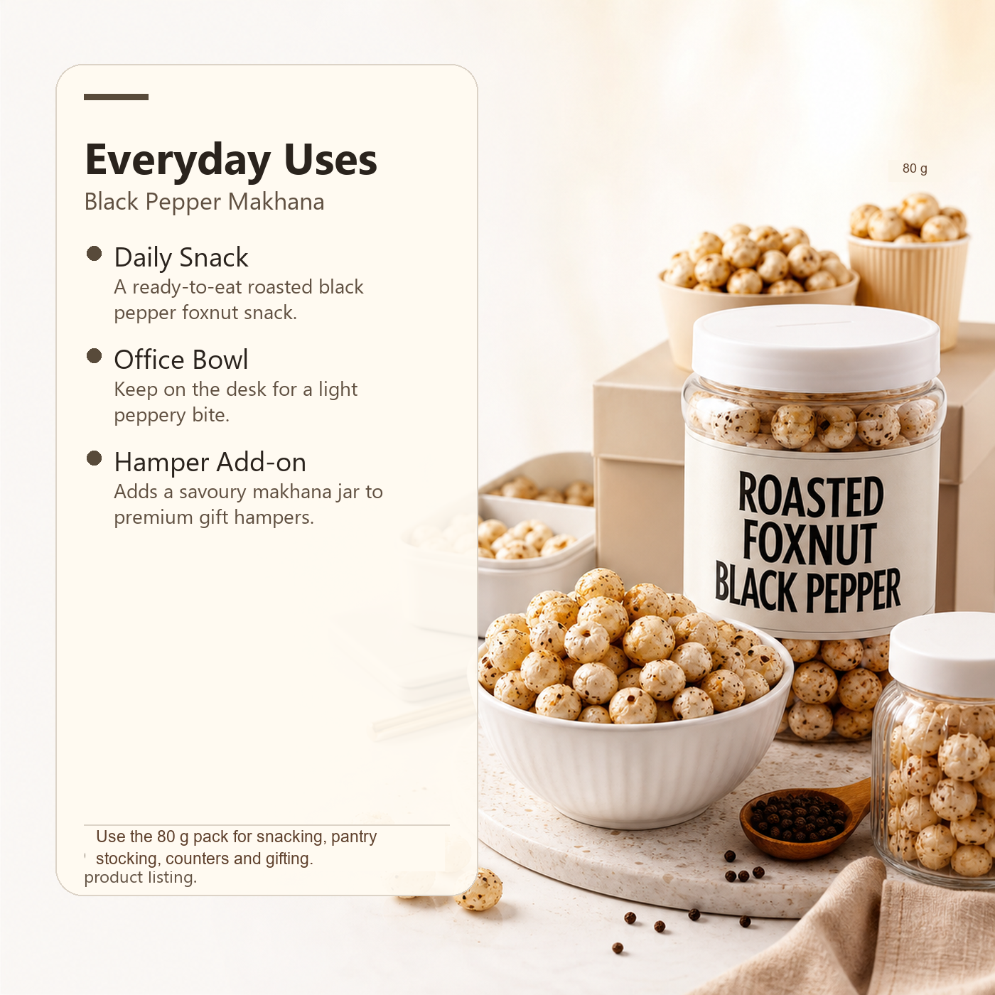 Roasted Foxnut Black Pepper ecommerce product image 6