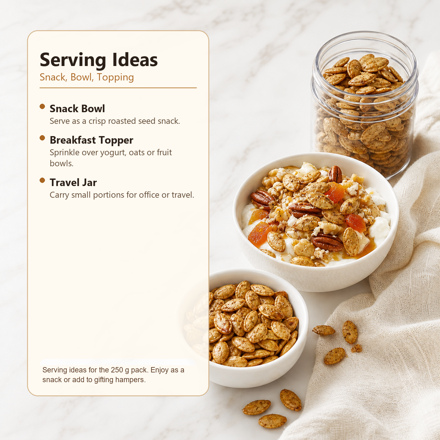 Roasted Pumpkin Seeds ecommerce product image 4