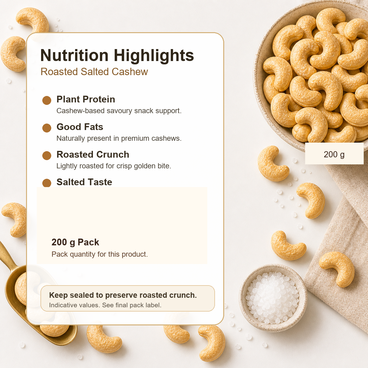 Roasted Salted Cashew premium 200 g product image