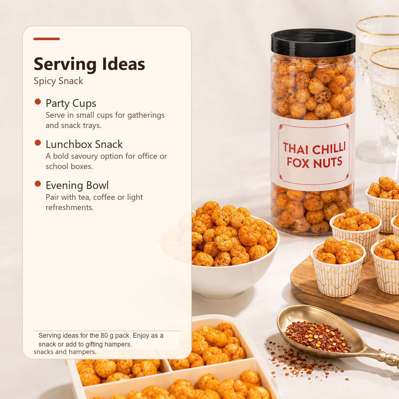 Thai Chilli Fox Nuts ecommerce product image 4