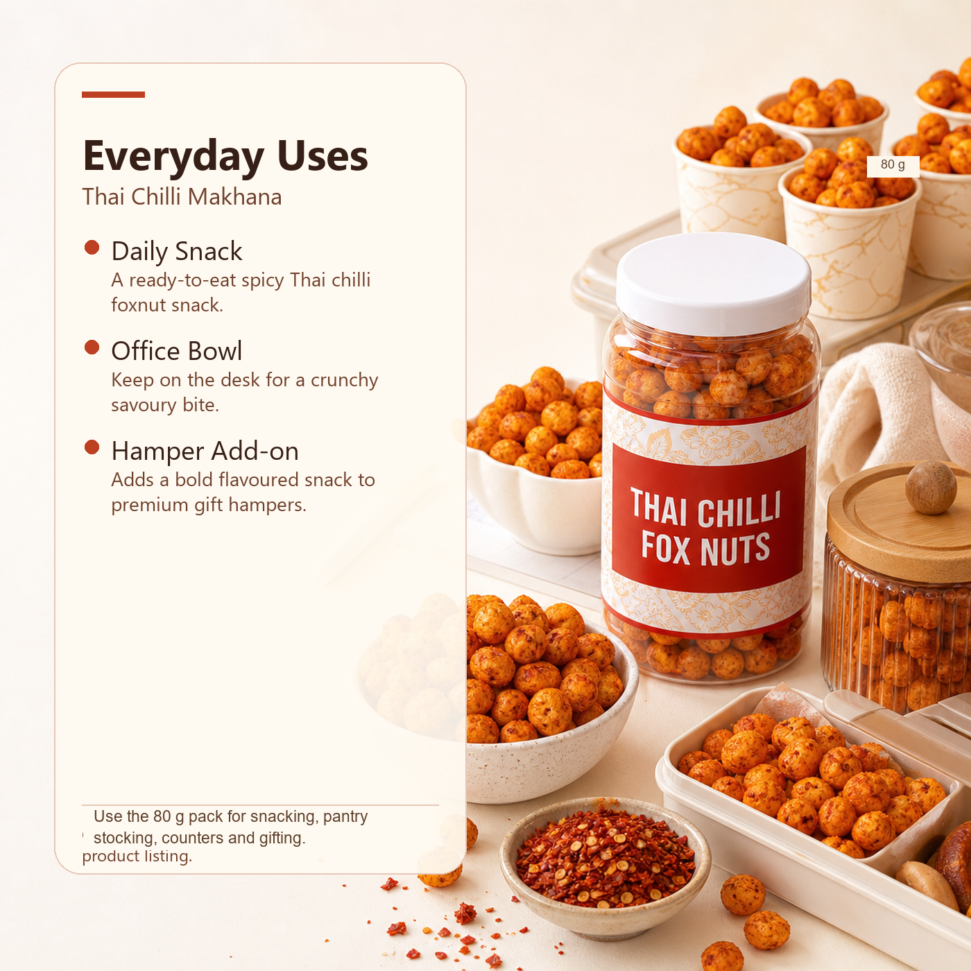 Thai Chilli Fox Nuts ecommerce product image 6