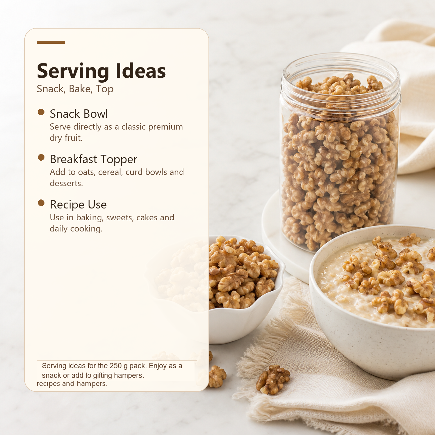 Walnut Kernels 1/4 Broken ecommerce product image 4