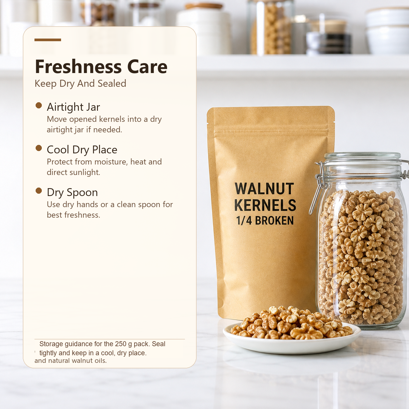 Walnut Kernels 1/4 Broken ecommerce product image 5