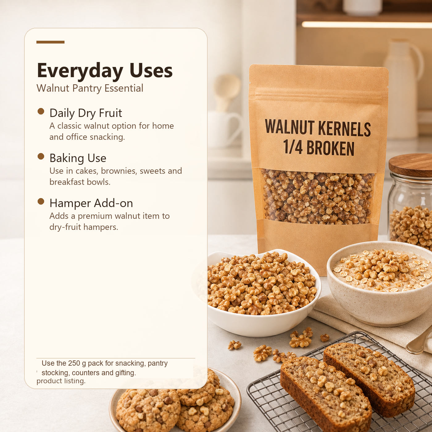 Walnut Kernels 1/4 Broken ecommerce product image 6